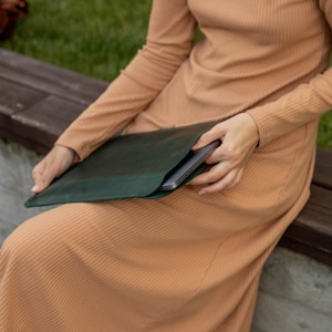 Leather Sleeve for Macbook Pro 14 2021 M1, Leather case for Macbook air 13 2020, Minimalist case Macbook Pro 16 2021, Macbook Pro 15 inch