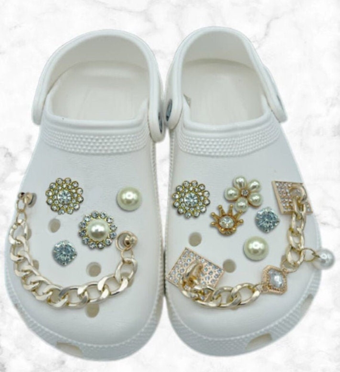 Rhinestone Croc Charm Chain Bling Croc Charm Shoe Etsy