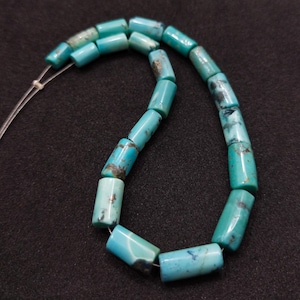 100%Natural Arizona Turquoise Tube Shape Beads Gemstone, AAA Quality Rare Turquoise Smooth Handmade Beads, Arizona Turquoise Beads Jewelry