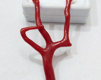 Undyed Red Coral Branch: Mediterranean Italian Coral for Jewelry Making