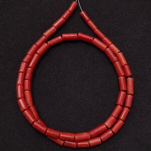 Natural Italian Coral Beads: Red Pink Gemstone, 16 Inch Strand