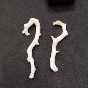 Pu&ograve; includere: Due pezzi di corallo bianco, ognuno con un motivo di ramificazione unico, che ricorda un cavalluccio marino o un ramo di albero.