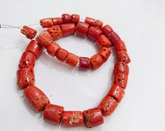 Collier Branche Et Clip En Corail Naturel Rouge De Polynésie - Longueur 50cm, Occasion (petit Défaut)