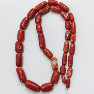 1&quot;Strand Rare Old Italy Coral Beads, 100%Natural Undyed Coral Beads, Handmade Beads, Genuine Red Coral Polished Beads, For Jewelry Making
