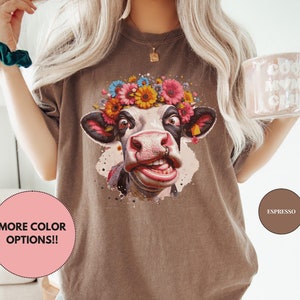 Bonita camiseta de vaca para mamá, regalos de vaca para amantes de las vacas, camiseta de vaquilla, camiseta de rancho, camiseta de vaca de las tierras altas, regalos de vaquera para mujeres, animal de granja