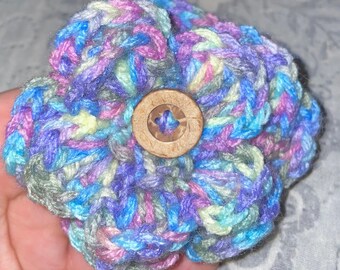 Crochet flower for dog collar