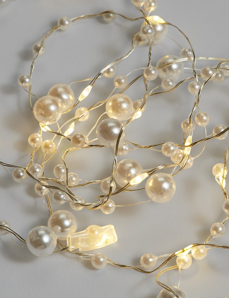 Pearl Fairy Lights Christmas 2021 decoration led lights Etsy