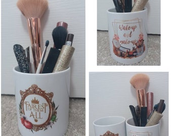 Personalised make up brush holder