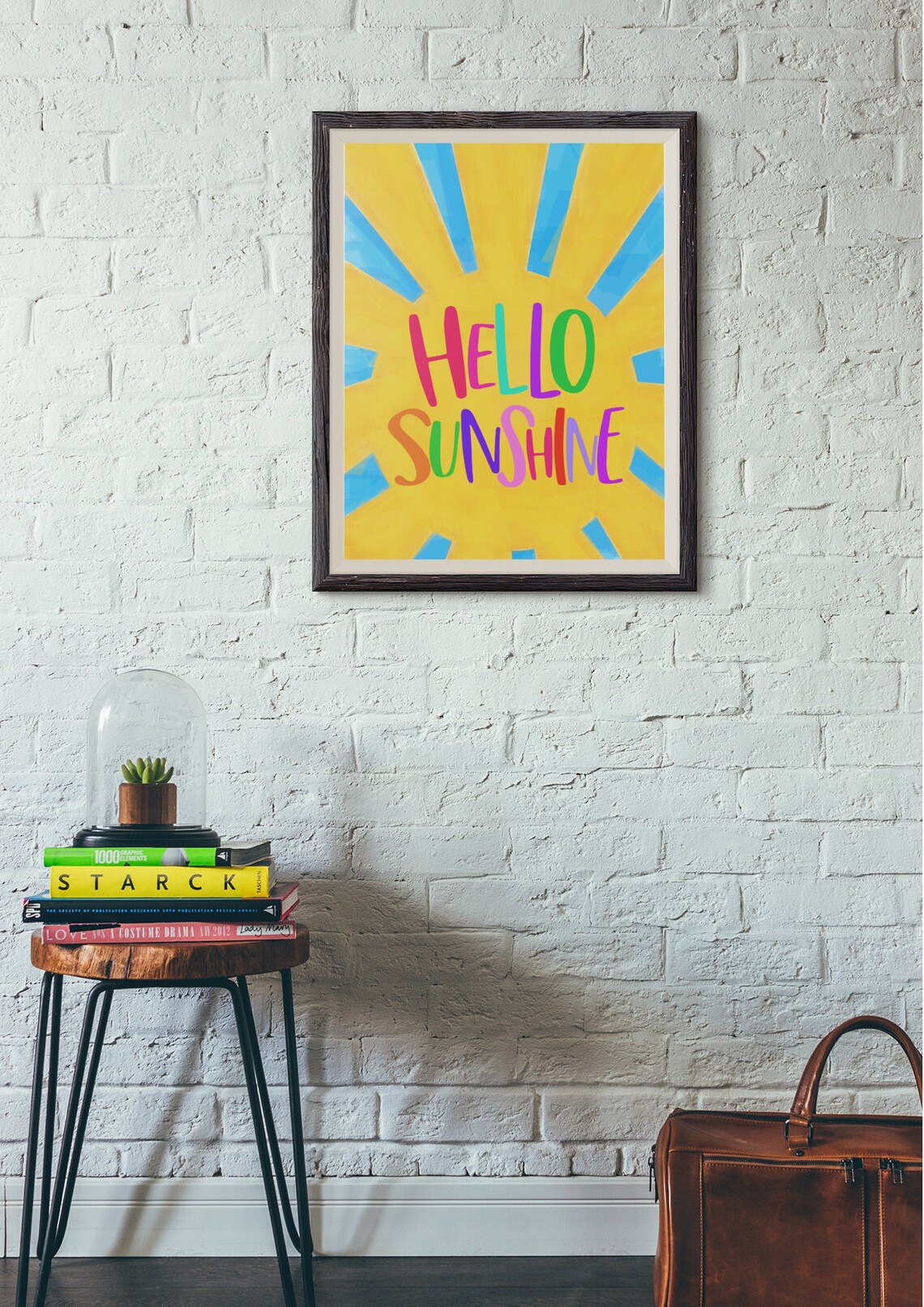 Hello Sunshine Cute Wall Decor Nursery Gallery Art Etsy