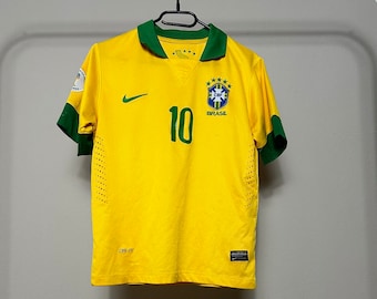 Vintage Nike Brasil Neymar JR #10 Jersey 2014 FIFA World Cup Qualifiers Tamaño S/XS
