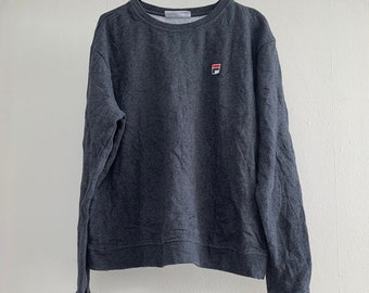 Vintage Fila Sweater, Fila Front Logo Pullover Size L/XL