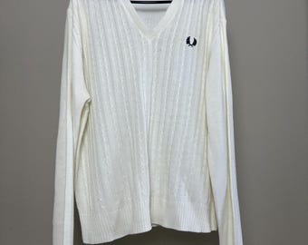 Vintage Fred Perry Knit Sweatshirt Size L