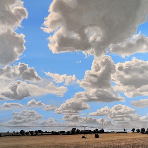 Suffolk Sky, 14 x 11" Painting Giclee Print and Mount