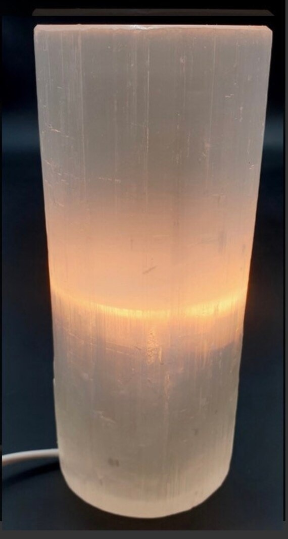 Lampe Sélénite Cylindre 30cm