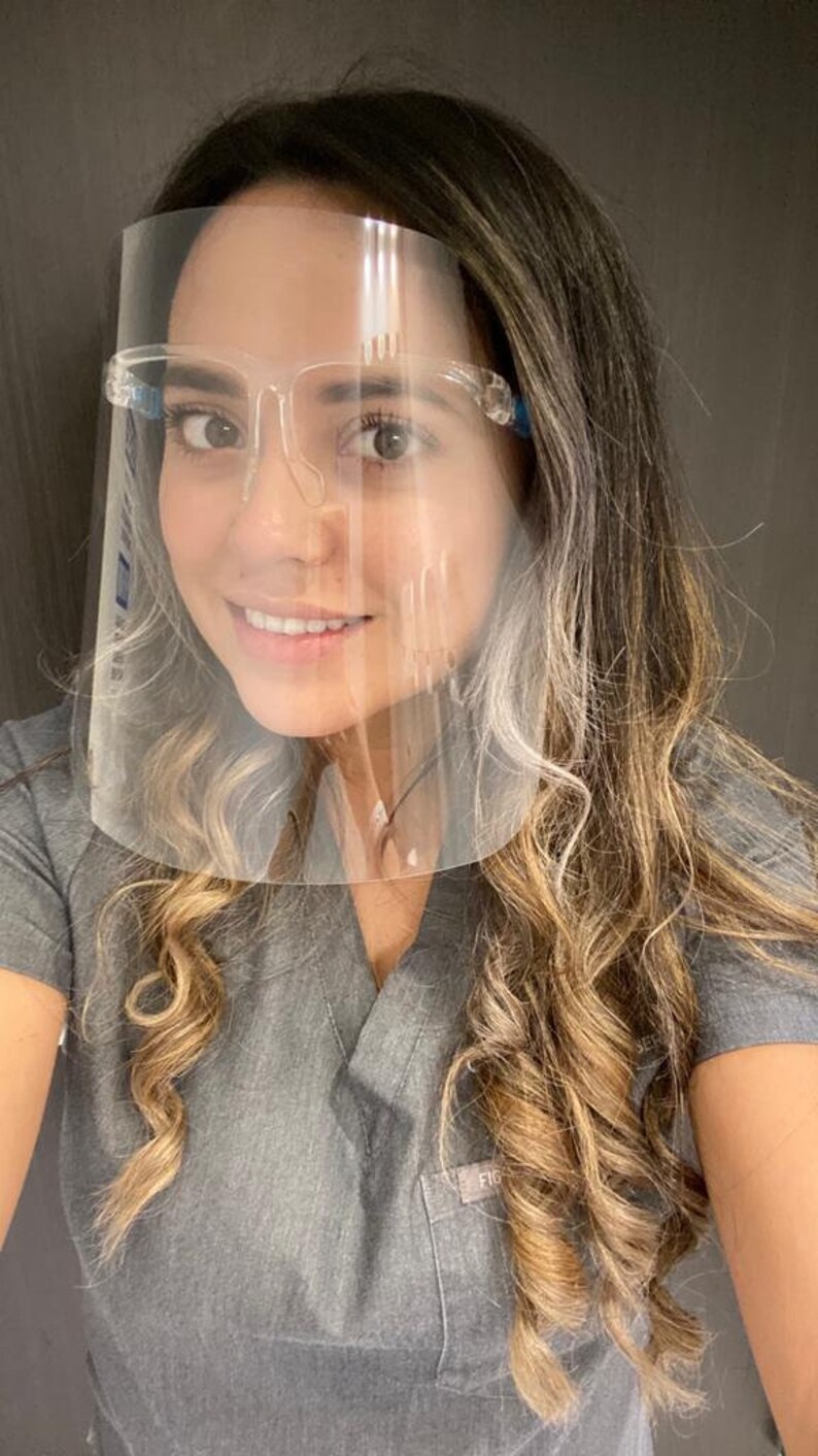 20 PCS Face Shield With Glasses Frame Clear Anti Fog Etsy