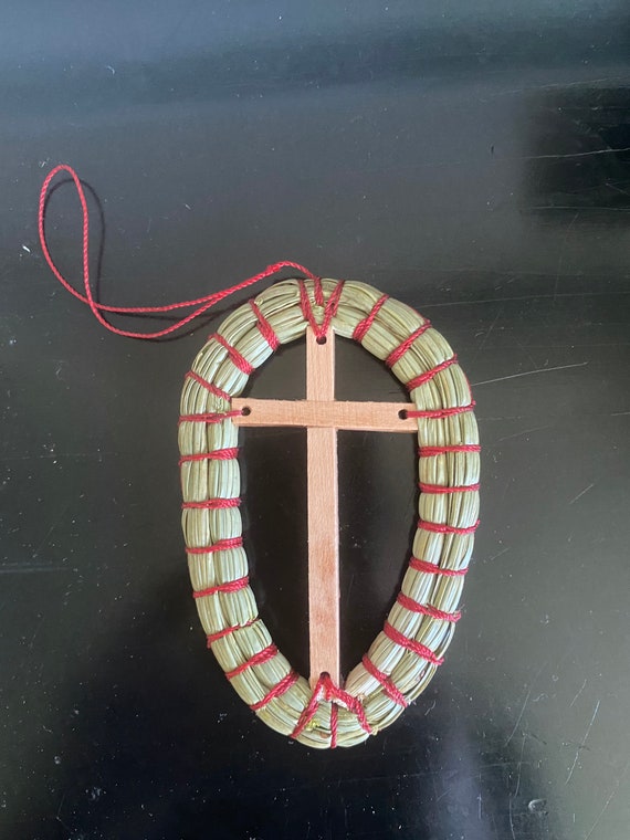 Carolina Pine Needle Cross Ornament Etsy