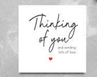 Thinking of you and sending lots of love Card | Thinking of you Cards | Sympathy Card | Bereavement Card