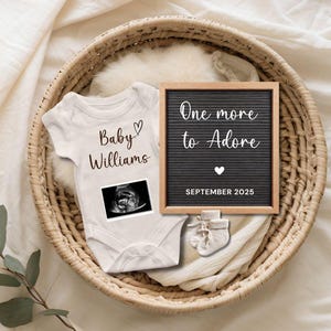 Digital Pregnancy Announcement | Baby Announcement | Social Media Reveal | Gender Neutral Baby Reveal | One more to Adore - 287a