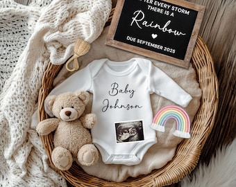 Rainbow Baby Pregnancy Announcement: Editable Social Media Template (Digital Download)