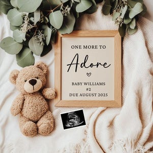 Annuncio di gravidanza digitale / Annuncio del secondo figlio / Annuncio modificabile sui social media per il secondo figlio / Un altro bambino da adorare - 117a