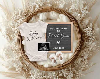 Editable Social Media Pregnancy Announcement Template (Digital Download)