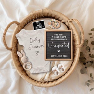 Digital Pregnancy Announcement | Baby Announcement | Social Media Reveal | Gender Neutral Baby Reveal | Best Things are Unexpected - 263a