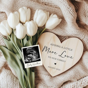 Digital Pregnancy Announcement | A Little More Love | Simple | Editable Baby Reveal Template | Baby Surprise Reveal | 2nd or 3rd Baby - 156a