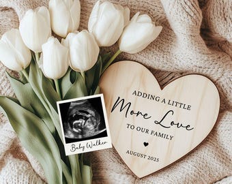 Digital Pregnancy Announcement | A Little More Love | Simple | Editable Baby Reveal Template | Baby Surprise Reveal | 2nd or 3rd Baby - 156a