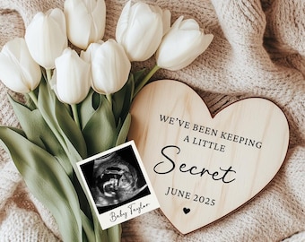 Editable Digital Pregnancy Announcement: Gender Neutral Baby Reveal (1080x1080 px Canva Template)