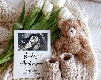 Editable Social Media Pregnancy Announcement: Baby Reveal, Gender Neutral, Canva Template, Unexpected (Digital Download)