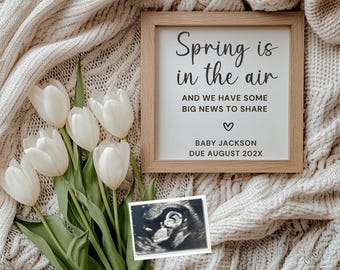 Spring Baby Announcement: Editable Social Media Reveal (Digital Download)