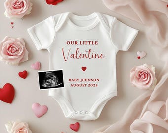 Valentine's Pregnancy Announcement: Editable Baby Reveal Template, Gender Neutral, Little Valentine, Canva Template (Digital Download)