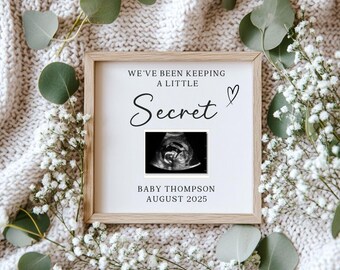 Editable Pregnancy Announcement Template: Simple Baby Reveal (Digital Download)