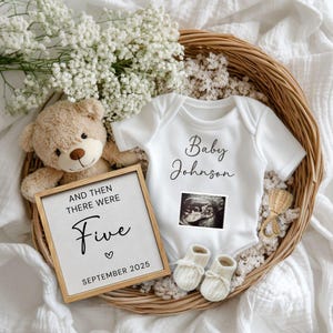 Baby Number 3 Pregnancy Announcement: Editable Social Media Reveal (Digital Download)