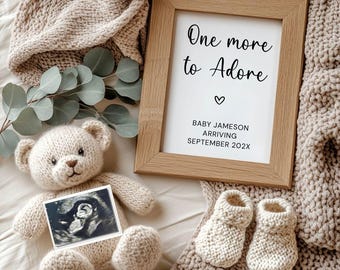 Baby Number 2 Announcement: Editable Social Media Reveal (Digital)