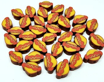 Jelly Bean Hot Dog Translucent Mixed Colours Fake Food Resin Cabochon Decoden Slime Charms Beads Embellishment