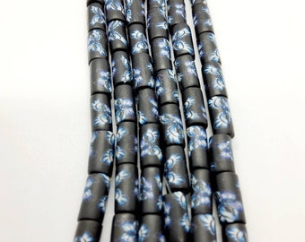 New 1 Strand Butterfly Polymer Clay Fimo Tube beads 15