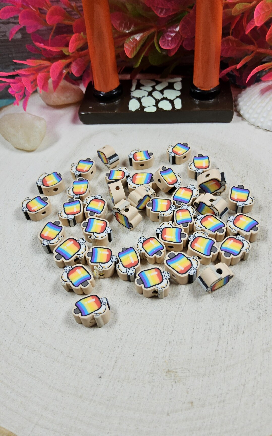 New 100 Polymer Clay Fimo Ice Cream Wholesale Beads Assorted 10mm ...