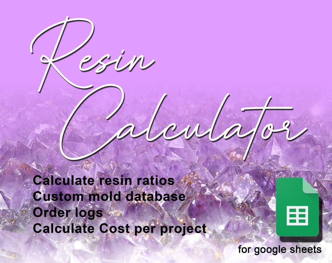 Epoxy Resin Calculator With Custom Molds Database Also Included is