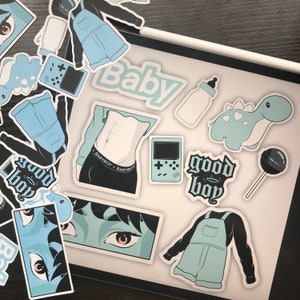 Babyboy sticker pack 9 stickers (sfw stickers for littles)