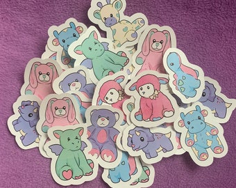 NEW* STUFFIES weatherproof sticker pack 8 stickers