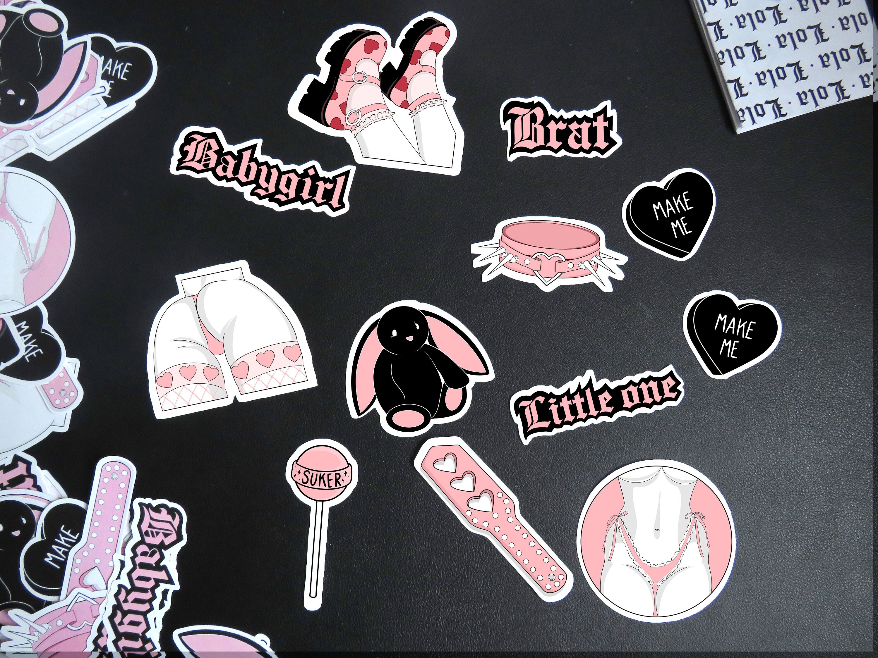 Baby Brat Sticker Pack 12, 3 Inch Stickers BDSM  Kink - Etsy Norway