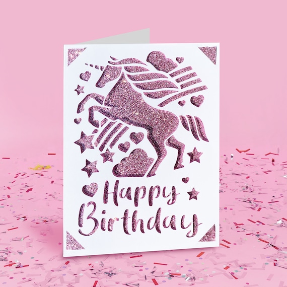 Download Cricut Joy Unicorn Birthday Greeting Card Template SVG ...