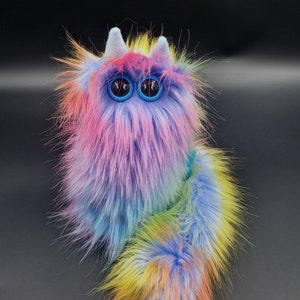 Handmade Fantasy Plush Cat – OOAK Artist Teddy – Collectible Soft Sculpture – Unique Gift for Cat Lovers – 40 cm
