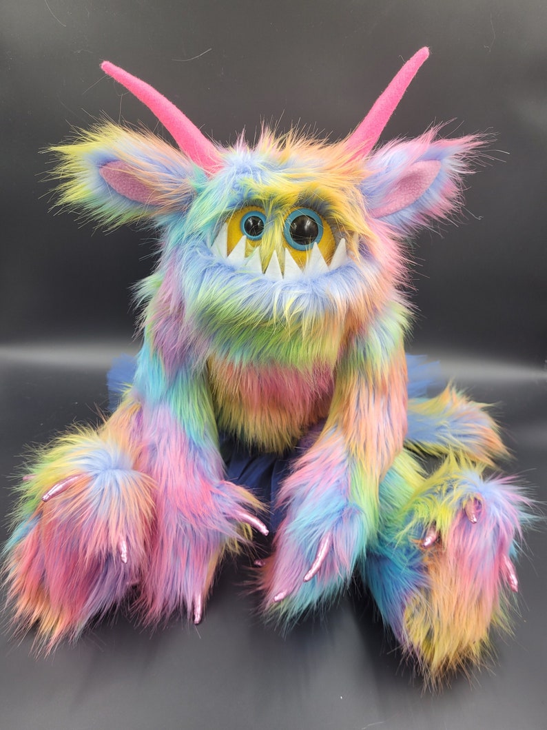 REINBOW PRINCESS 60 cm, plush toys, plush mascots, gift toys, plush monsters, handmade toys, original gift, monsters toys, monsters handmade image 1