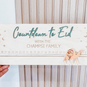 Eid Countdown Calendar, Ramadan Countdown, Islamic Gift, Eid Gift, Ramadan Gift, Personalized Gifts, Ramadan Decor, Eid Decor, Islamic Decor