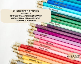 Laser Engraved Pencils, Customized Pencils, Teacher Gift, Stocking Stuffers, Personalized Pencils, Christmas Gifts, Back to School Gifts