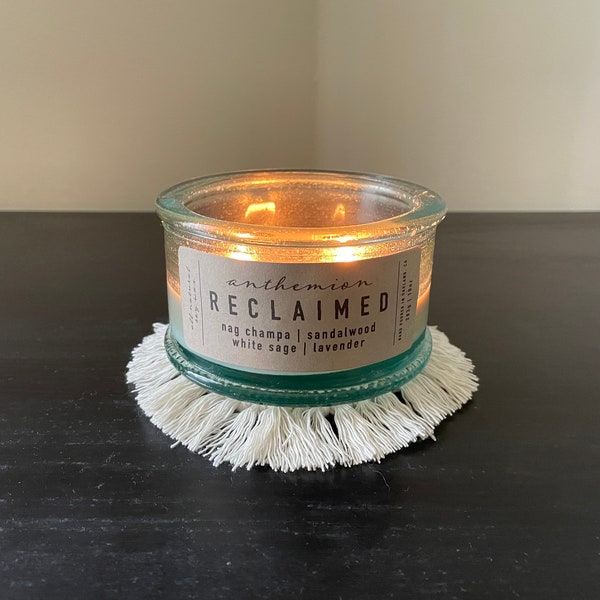 Recycle Glass Candle Etsy