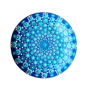 Mandala stone hand painted rock| Collectible| Home Decor | Meditation rock| dot art rocks| desk accessories| Bohemian Home|