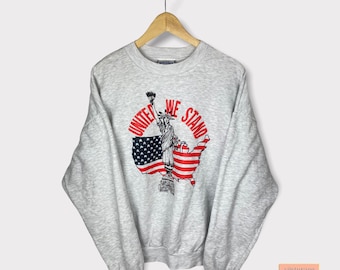 Lee 90s vintage United USA Sweatshirt grau size XL